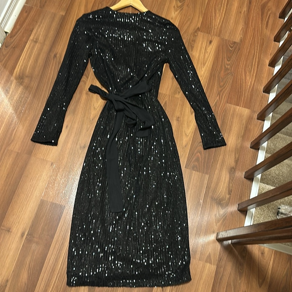 Black sequin dress